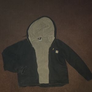 Carhartt Womans Black Hoodie JACKET with Cream Lining